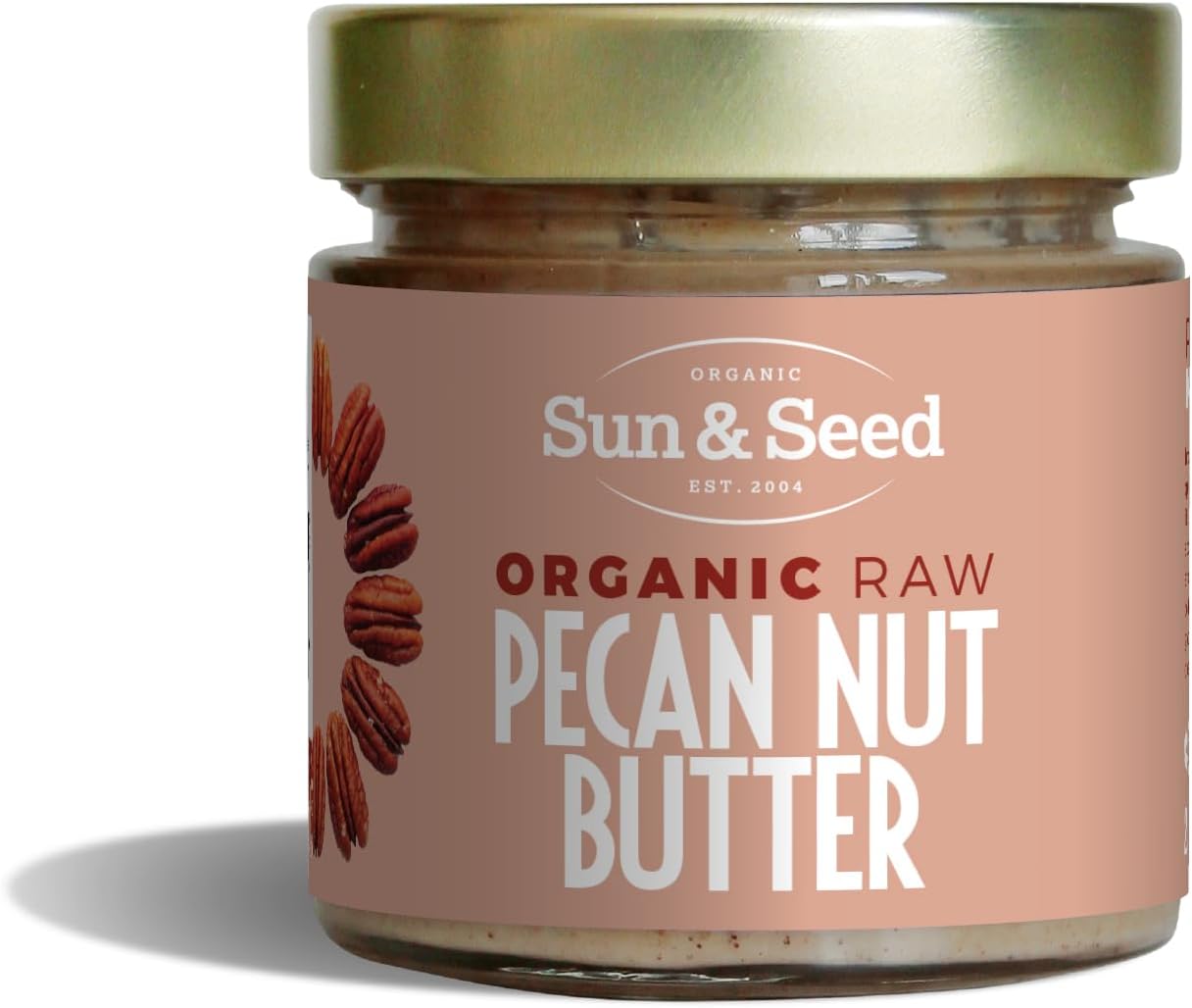 Organic Raw Pecan Nut Butter by Sun & Seed - 200g - Smooth Nut Butter - Plant Based - High in Protein - 100% Organic Pecans - Palm Oil Free - Vegan Butter