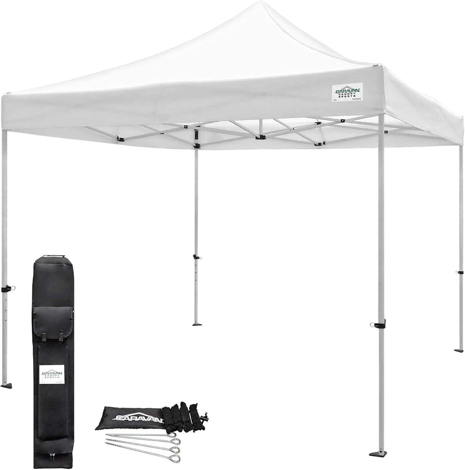 Caravan Canopy TitanShade Light-Duty Steel Commercial Instant Canopy Kit, White, 10' x 10'