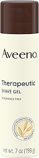 Aveeno Therapeutic Shave Gel with Oat and Vitamin E to Help Prevent Razor Bumps, Soothes Dry Skin and Provides a Close, Smooth Shave with Less Irritation, Fragrance-Free, 7 oz