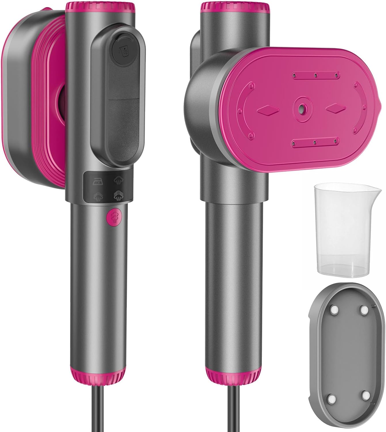 Handheld Portable Steamer for Clothes - LCD Display, Dual Function Wet/Dry Iron, 15s Heat-up, Rotatable Head - Home Travel Use clothes steamer