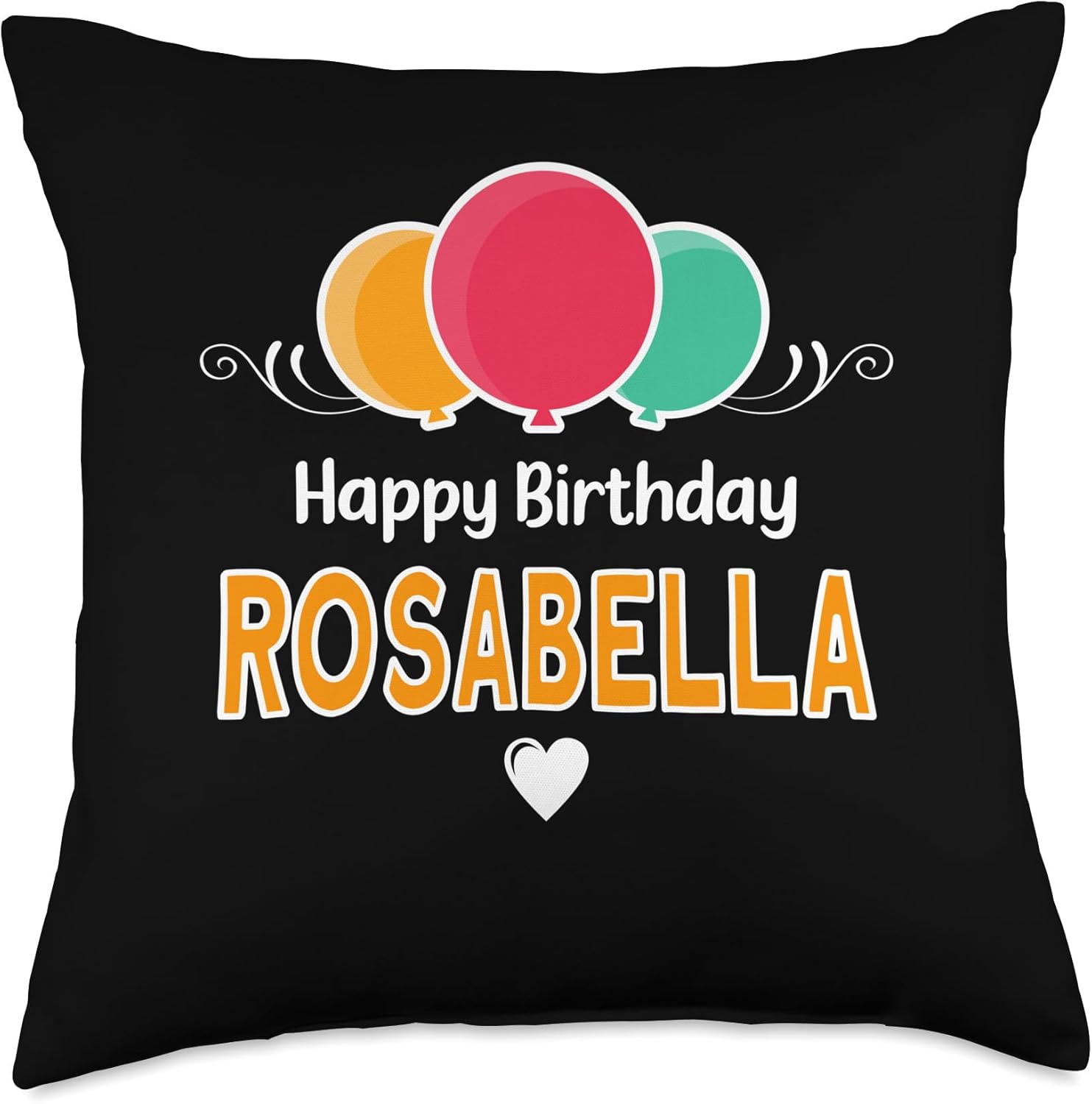Happy Birthday saying Rosabella Throw Pillow