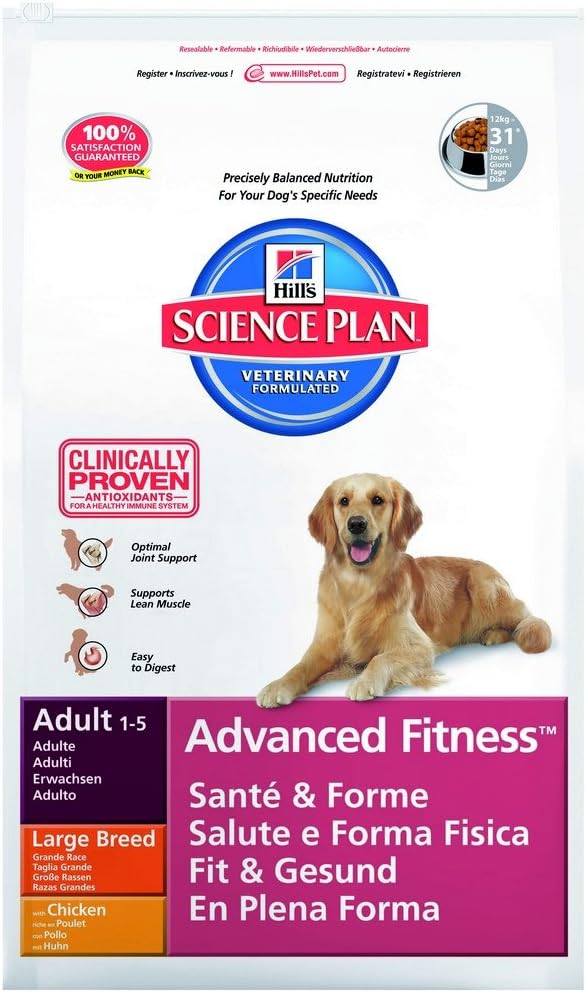 Hill's Dry Dog Food Pet Nutrition Science Plan Adult Advanced Fitness Large Breed Chicken 12kg