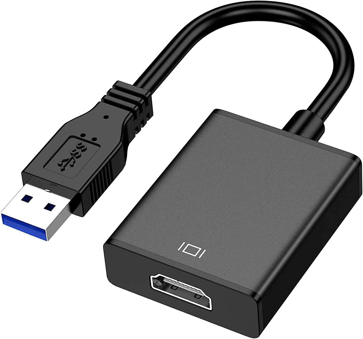 USB to HDMI Adapter, USB 3.0/2.0 to HDMI Adapter Full HD Multi-Display Video Audio Graphics Cable Output Multiple Monitors 1080P Compatible with Windows 7/8/8.1/10/11/XP for PC Laptop Projector HDTV