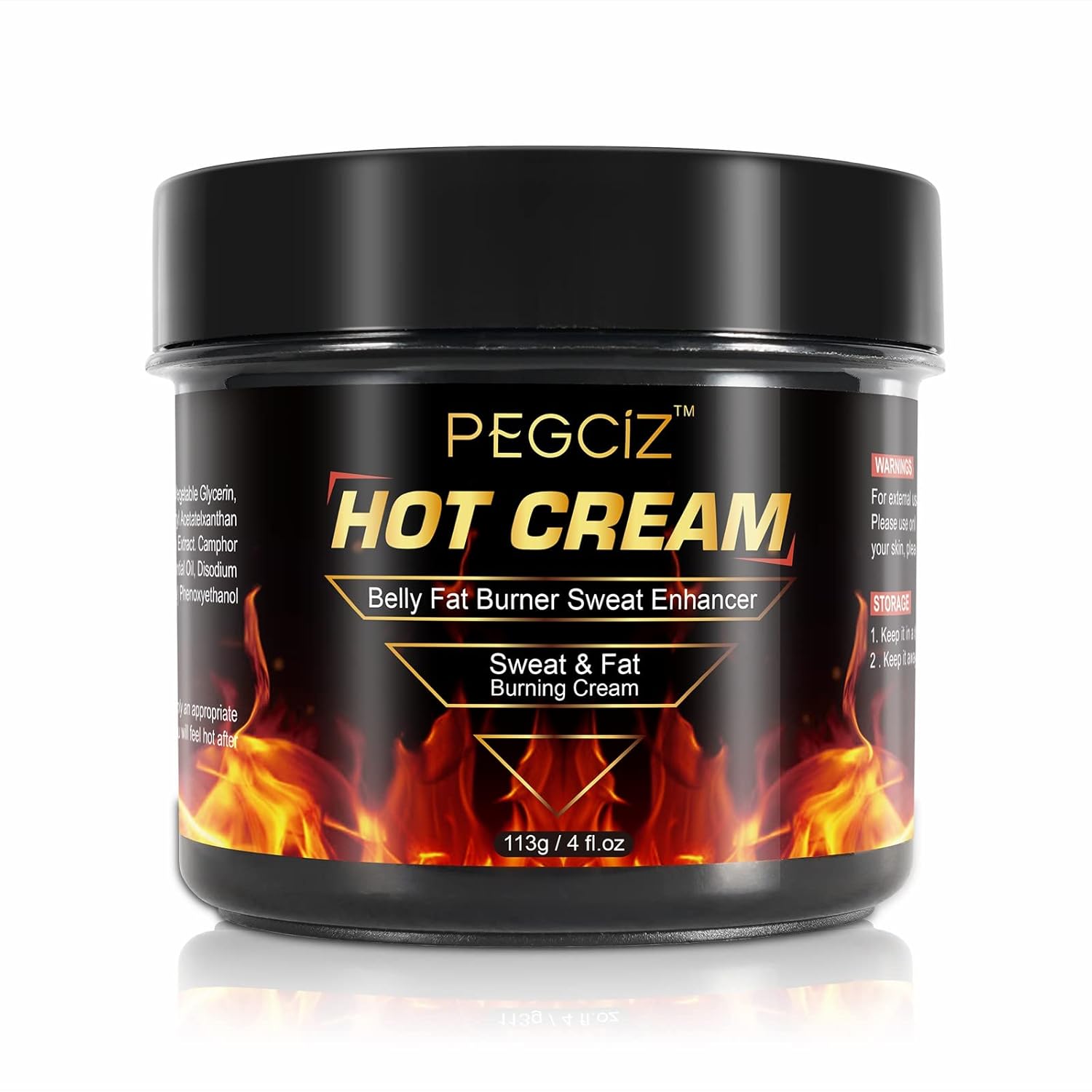 Hot Sweat Cream for Belly Fat Burner for women and Men, Natural Weight Loss Cream Workout Sweat Enhancer Fat Burning Cream, Cellulite Treatment for Thighs Legs Abdomen Arms and Buttocks, 4 Ounce