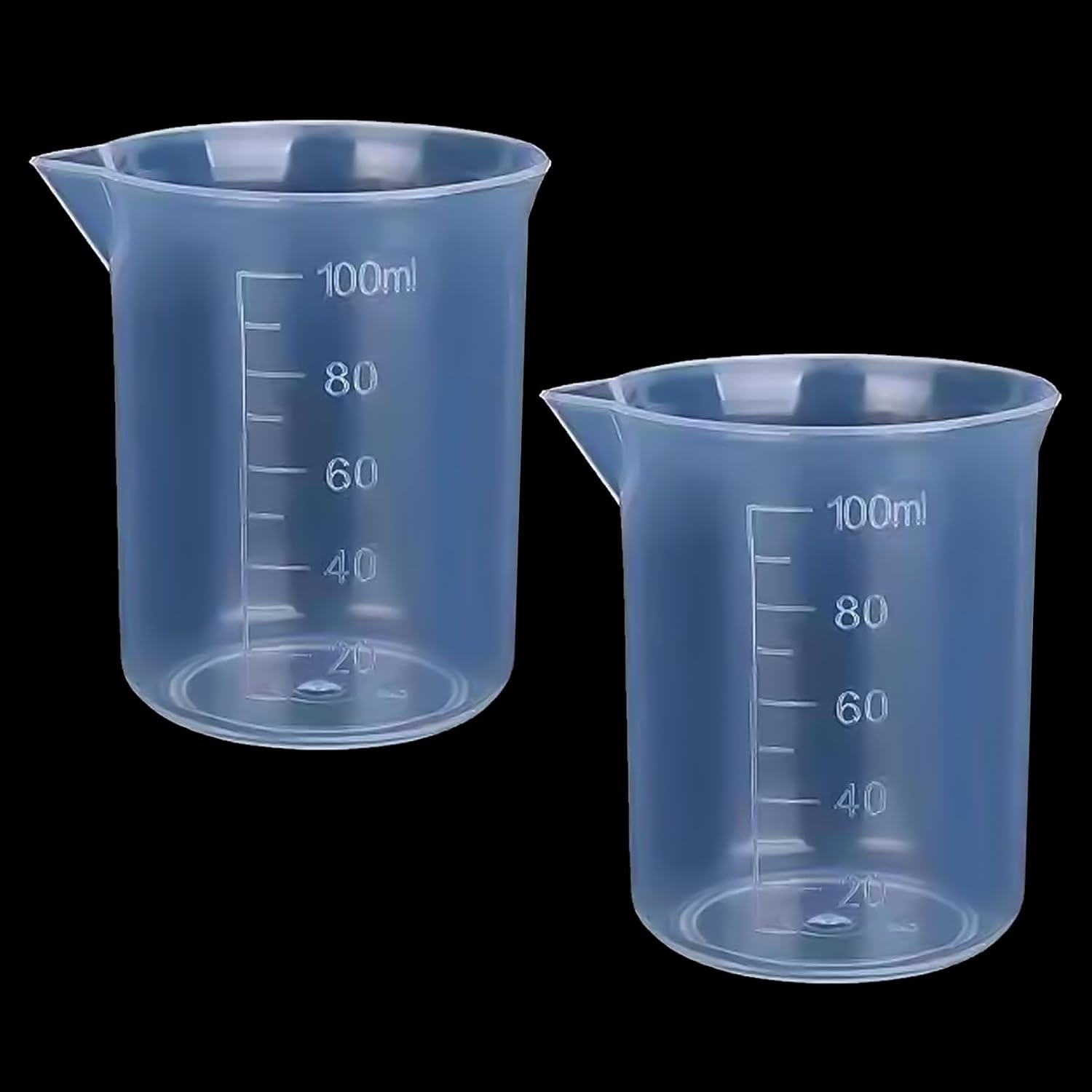 YAZANY 100ml Transparent Measuring Cups Measuring Jugs, Graduated Beaker Plastic Liquid Measuring Cup Measuring Jug for Lab Household Kitchen Cooking Baking Measure Tool