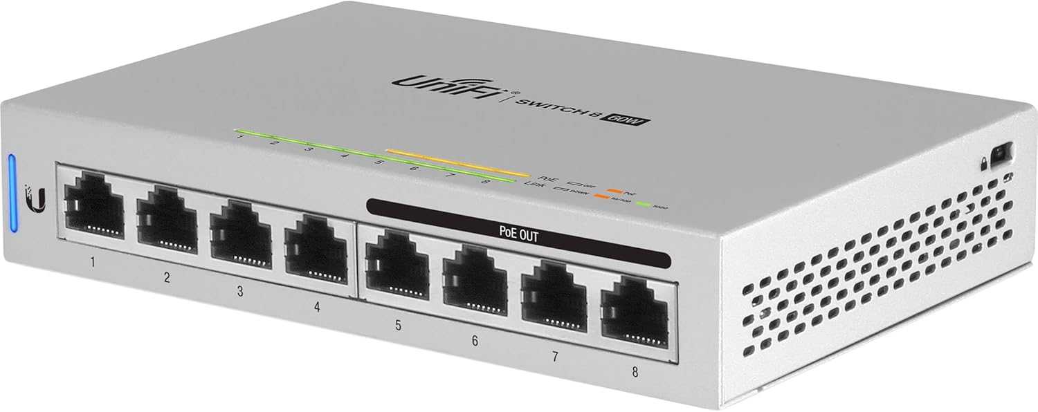 Ubiquiti Networks US-8-60W UniFi 8-Port Gigabit PoE Compliant Managed Switch