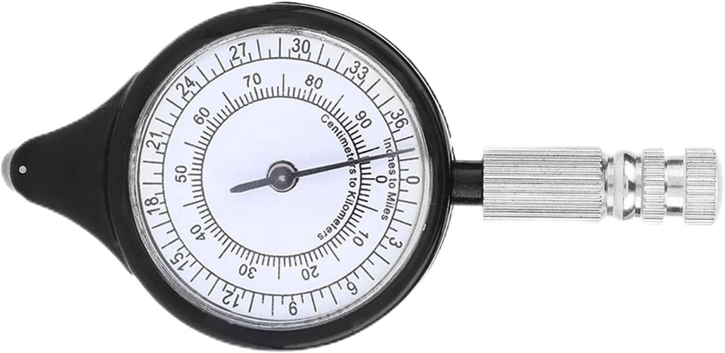 Map Measuring Wheel, Mini Outdoor Laser Measure Distance Caculator Mapping Tool Metal Wheel Map Distance Measuring Tool for Camping Hiking Traveling Walking