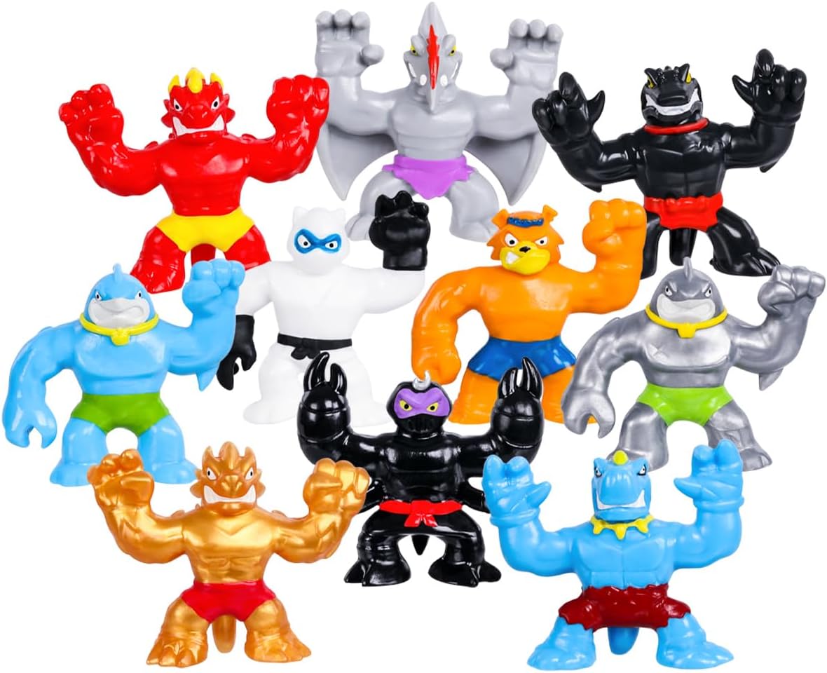 Heroes of Goo Jit Zu Minis, Minis Mega 10 Pack. Stretch, Squish, Battle with 10 Mini in One Pack!