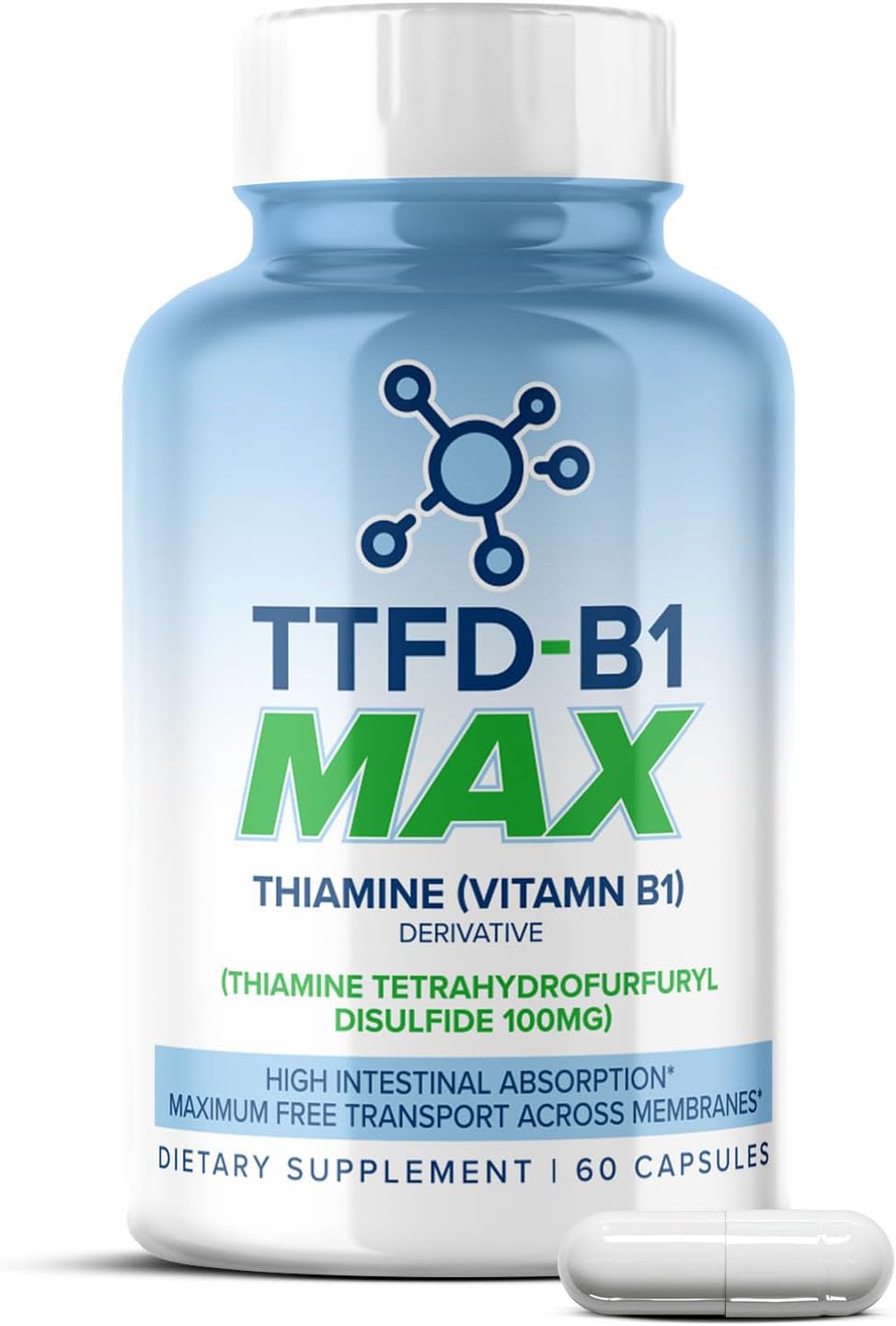 MAXLIFE NATURALS TTFD Thiamine B1 Supplement 100 mg 60 Capsules