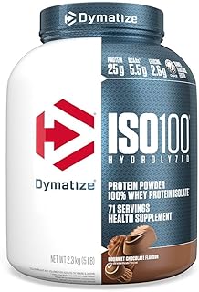 Dymatize Nutrition ISO 100, Whey Protein Powder, Gourmet Chocolate, 5 Pound