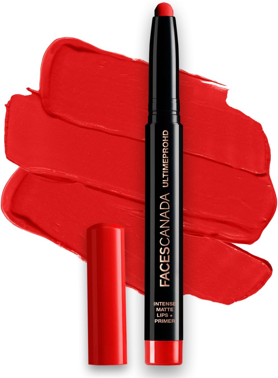 FACESCANADA Ultime Pro Hd Intense Matte Lipstick + Primer - Red Bouquet (Red), 1.4G 9Hr Long Stay Flawless Hd Matte Finish Intense Color Lightweight Smooth Glide Primer Infused