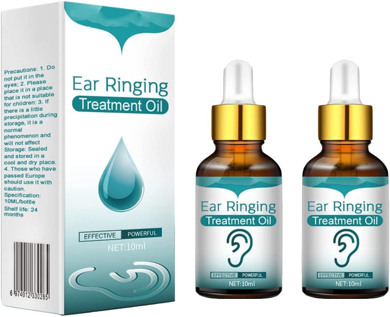 Japanese Ear Ringing Treatment Oil - 2022 Best Ear Ringing Remedy Drops, Ear Wax Removal Oil & Cleaner, Ear Wax Softener Ear Soothing Drops (2Pcs)