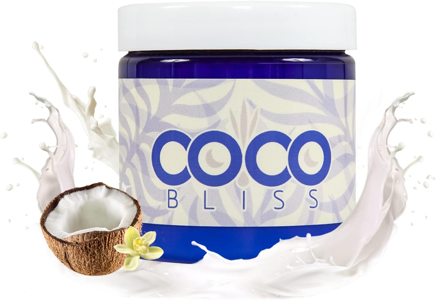Coco Bliss Natural Coconut Oil Lubricant, Intimate Moisturizer, Lube for Him and Her, Personal Massage Oil, Silky Smooth Moisturizer with Vanilla Extract and Almond Oil, 4/8 Fl Oz