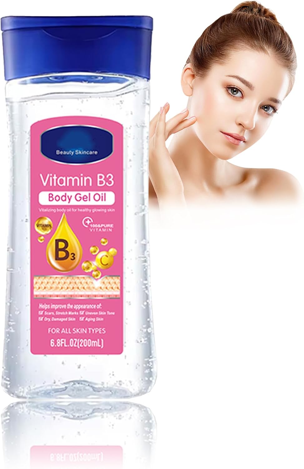 B3 Body Oil Gel- Body Oil For Women- Body Moisturising for Hydrating Skin Care- Vitamin E Oil For Dry Skin- Body Skin Care Oil For Repairing Dry，Anti Winkle& Firming- Moisturiser For Oily Skin
