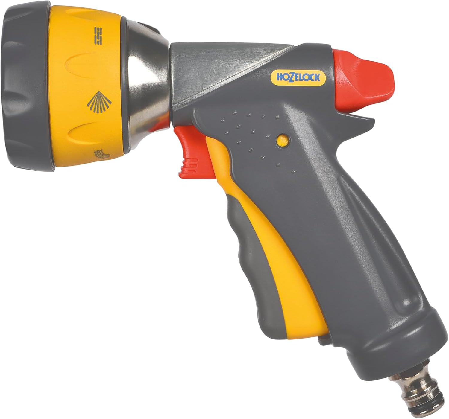HOZELOCK - Multi-Jet Spray Gun Ultramax Pro Metal : For Intensive Watering, Ergonomic and Extremely Robust (Metal Body), Locking Function and Flow Control: 7 Spray Patterns [2698 0000]