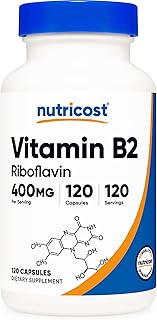 Nutricost Vitamin B2 (Riboflavin) 400mg, 120 Capsules - Gluten Free, Non-GMO