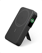Anker MagGo Power Bank, Qi2 Certified 15W Ultra-Fast MagSafe-Compatible Portable Charger, 10,000mAh Battery Pack with Smart Display & Foldable Stand, For iPhone 16/15/14/13 Only (USB-C Cable Included)