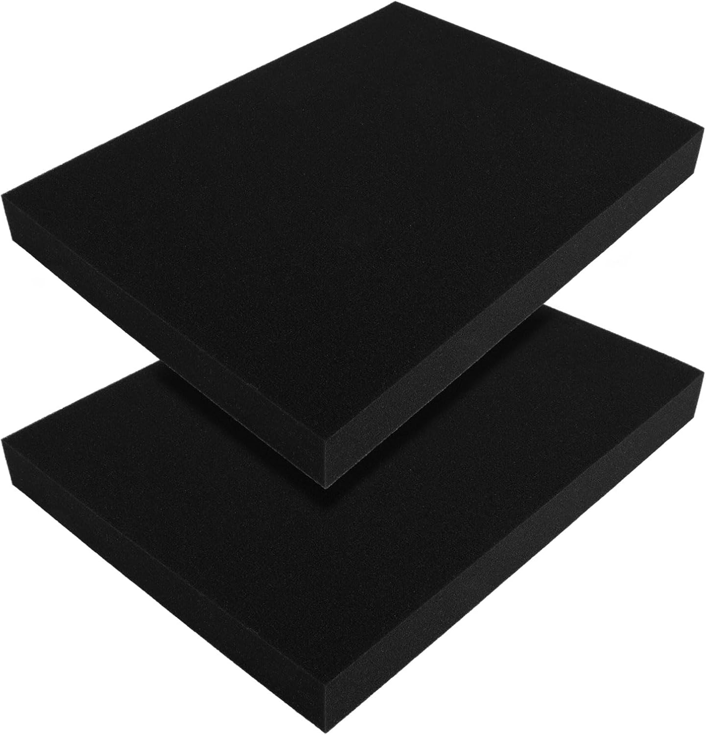 ASelceted 2Pcs Density Upholstery Foam 40x30x4Cm High Polyurethane Foam Sheet Black Firm Foam Cut to Any Size for Cushions, Sofa, Beds, Seats, Campervans, Indoor or Outdoor Padding, DIY