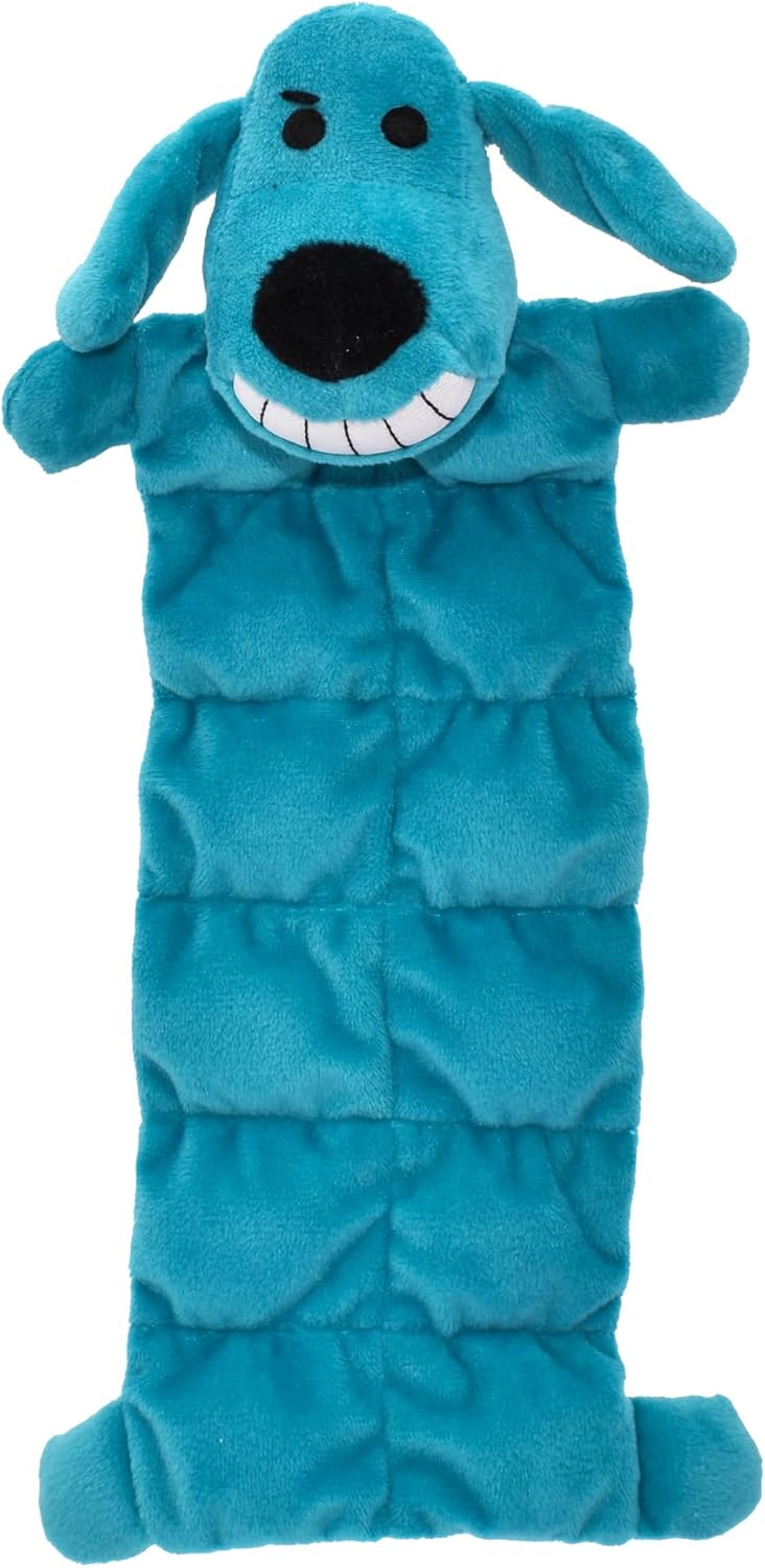 Multipet 12-Inch Squeaker Mat Soft Plush Dog Toy with 13 Squeakers, Colors may vary