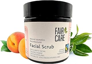 FAIRTRADE facial scrub 3.38 Oz - apricot and green tea - natural deep cleansing for radiant skin