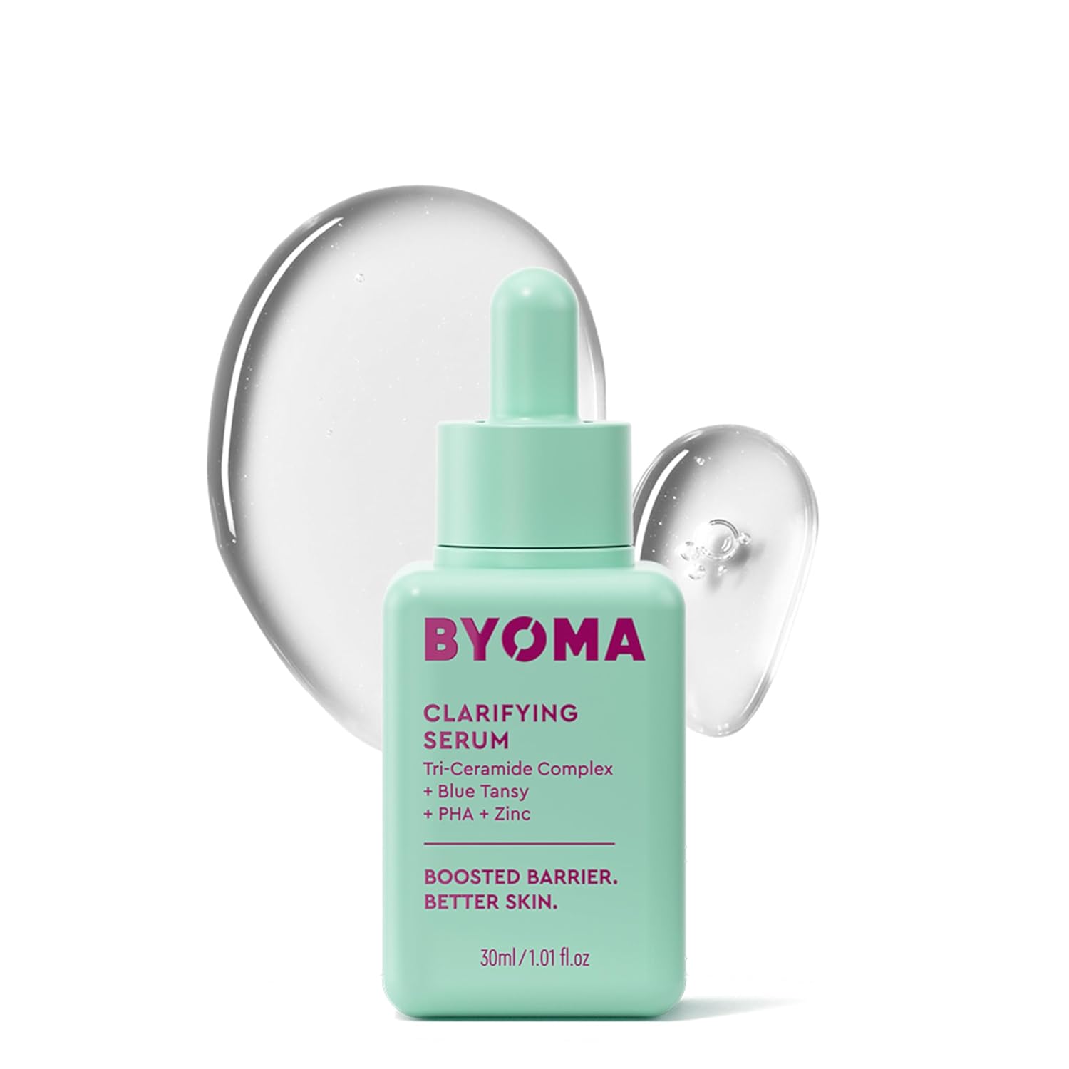 BYOMA Clarifying Serum - Barrier Repair Serum - Clarifying Facial Serum for Acne Prone Skin - Calming Face Serum with Ceramides, Blue Tansy, PHA & Zinc - Balanced & Healthy Skin - 1.01 fl. oz