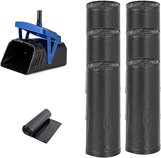 Dog Poop Bags Unscented Standard Extra Thick Waste Bag Refill Rolls For Dogs Black - 6Rolls (120 Bags)