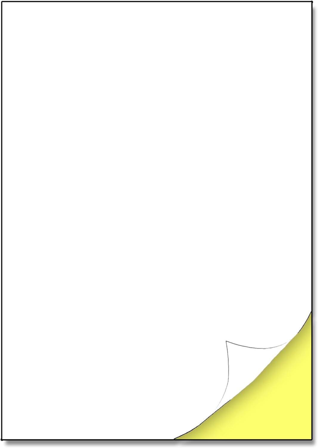 Sticker Paper for Printer A4, White Printable Sticky Labels for Printing - 25 Sheets