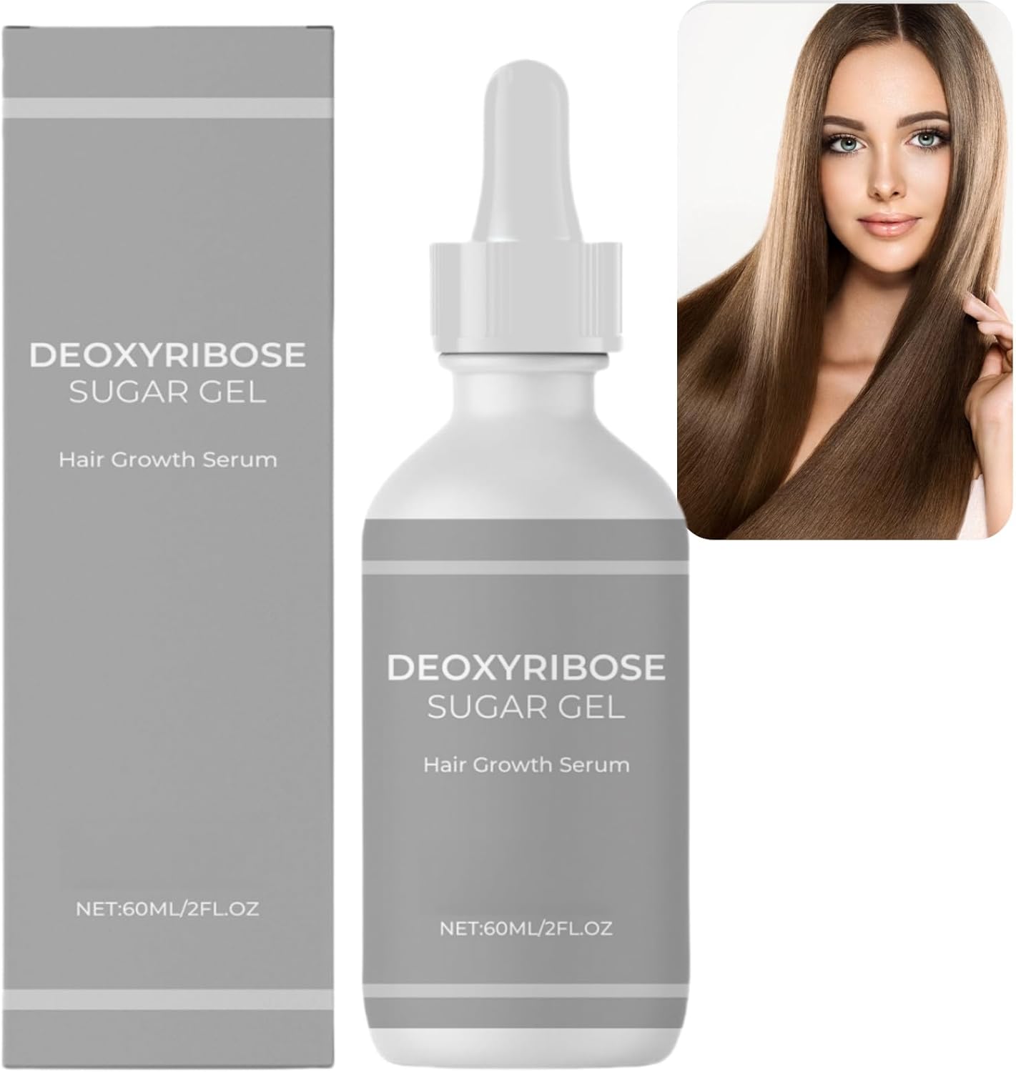 60ml,Deoxyribose Sugar Gel Hair Growth,Hair Growth Serum,Mild Hair Oil for Hair Strengthening,Hair Regrowth Treatment for Hair Strengthen and Nourish,Growing Hair Oil Scalp Gel for Men and Women