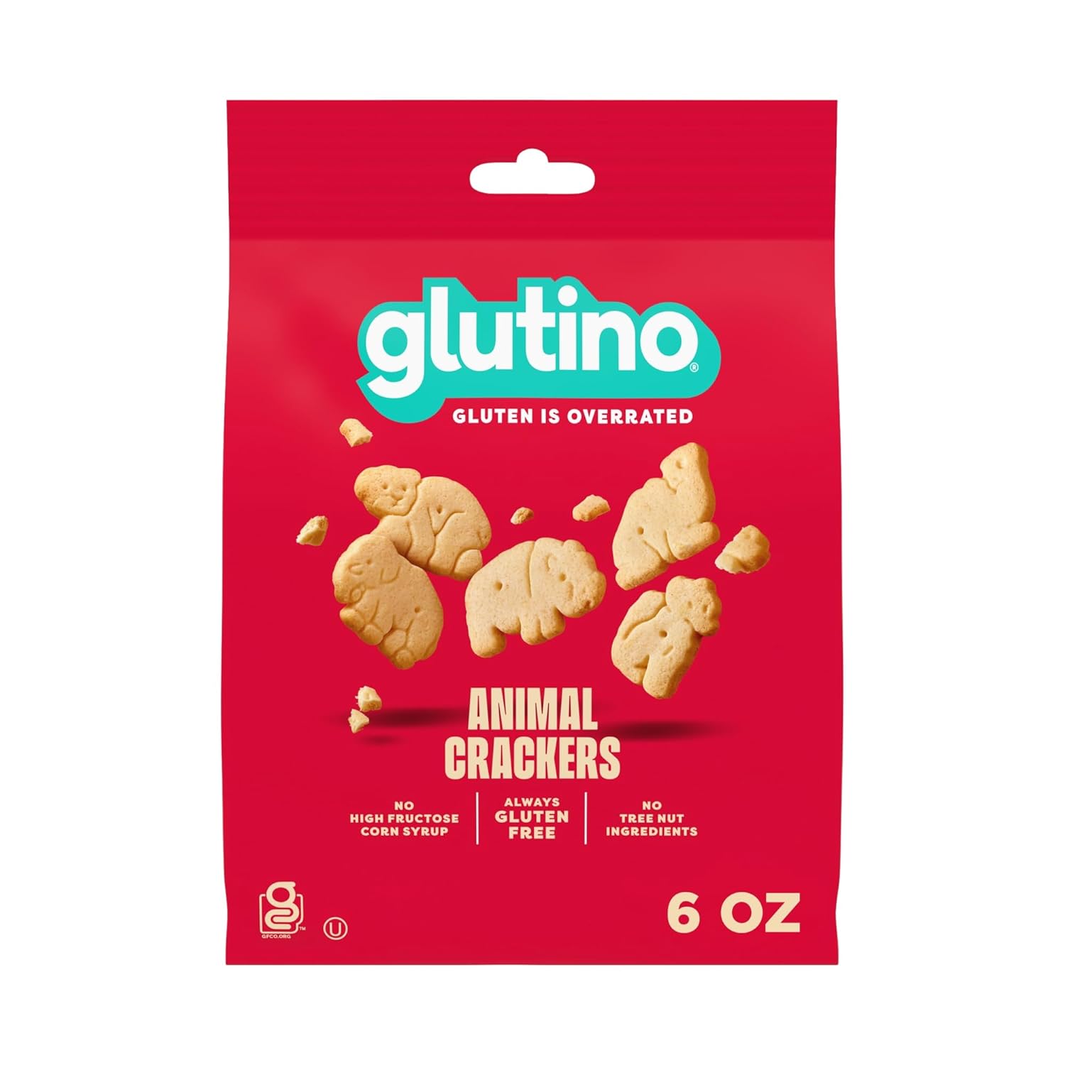 Glutino Gluten Free Animal Crackers, Crunchy and Sweet, Original Flavor, 6 oz