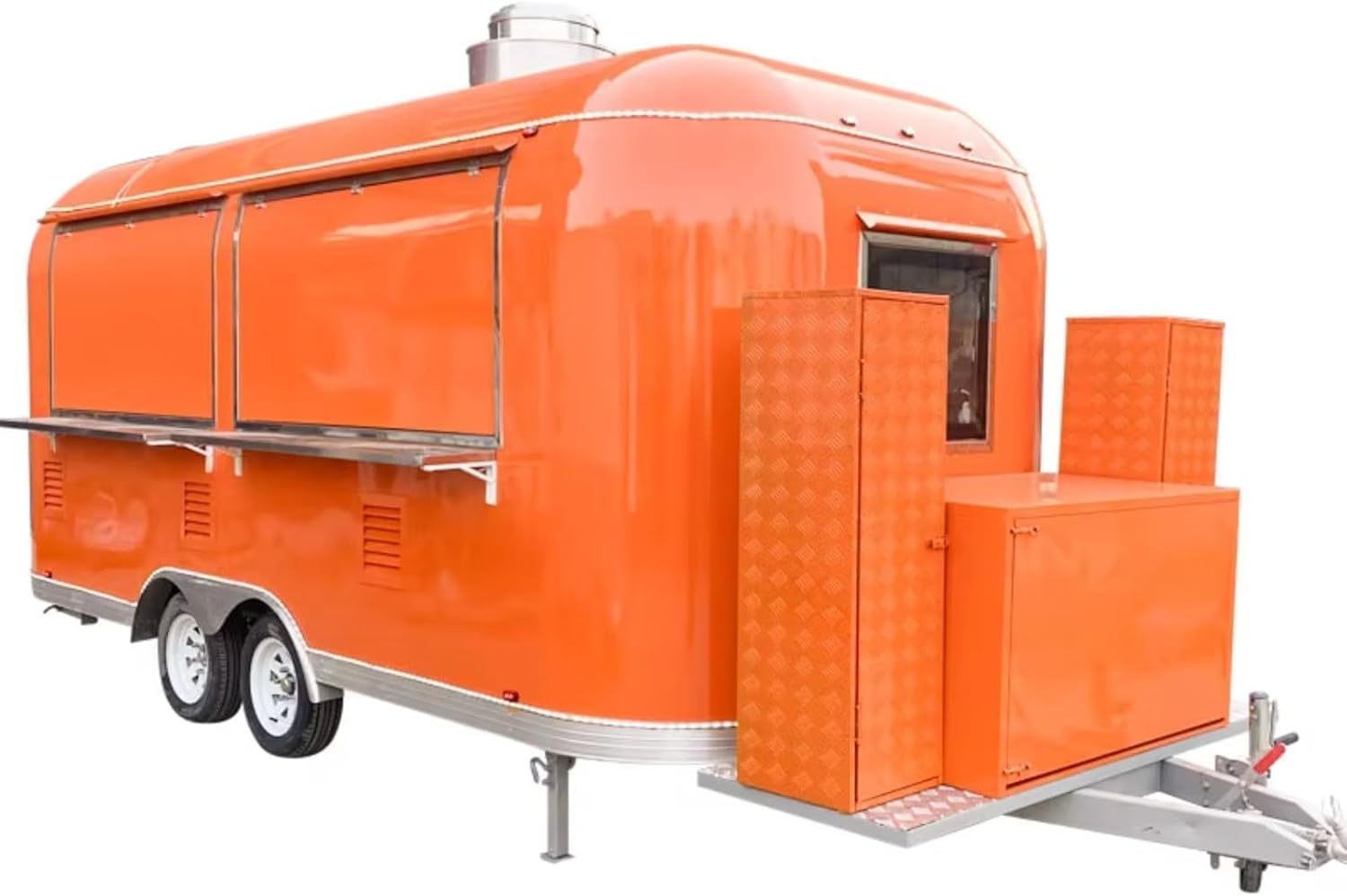 Customized Mobile Street Fast Food Trilers for Sale Mirror Food Truck Fully Equipment Hot Dog Mirror Cart Bar Coffee Trailer Small Taco Cart for Business