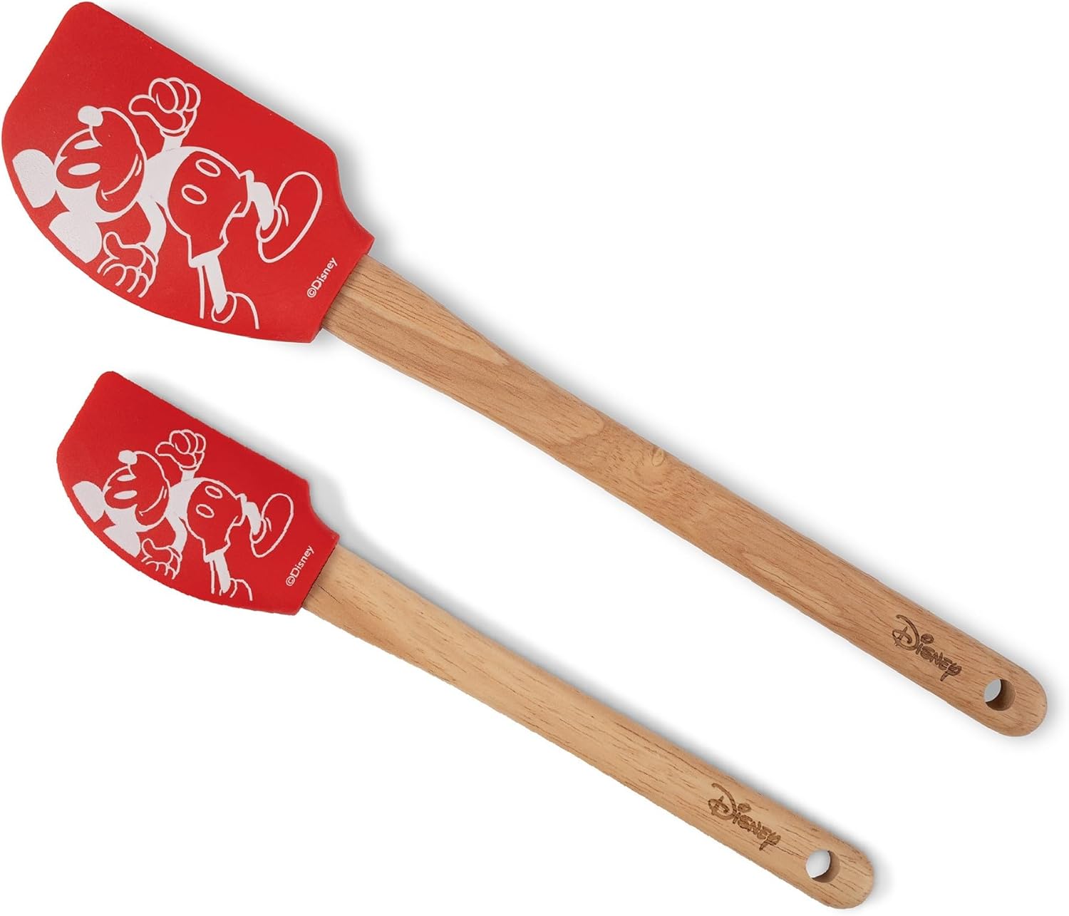 PRESTIGE 49253 Mini & Me Spatula Set, Silicone, Wood, Red