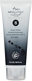 SPF 8 Mineral Sunscreen - Water Resistant Moisturzing Lotion for Body & Face - Non-Nano Zinc Oxide, Vitamin E - 3 Oz