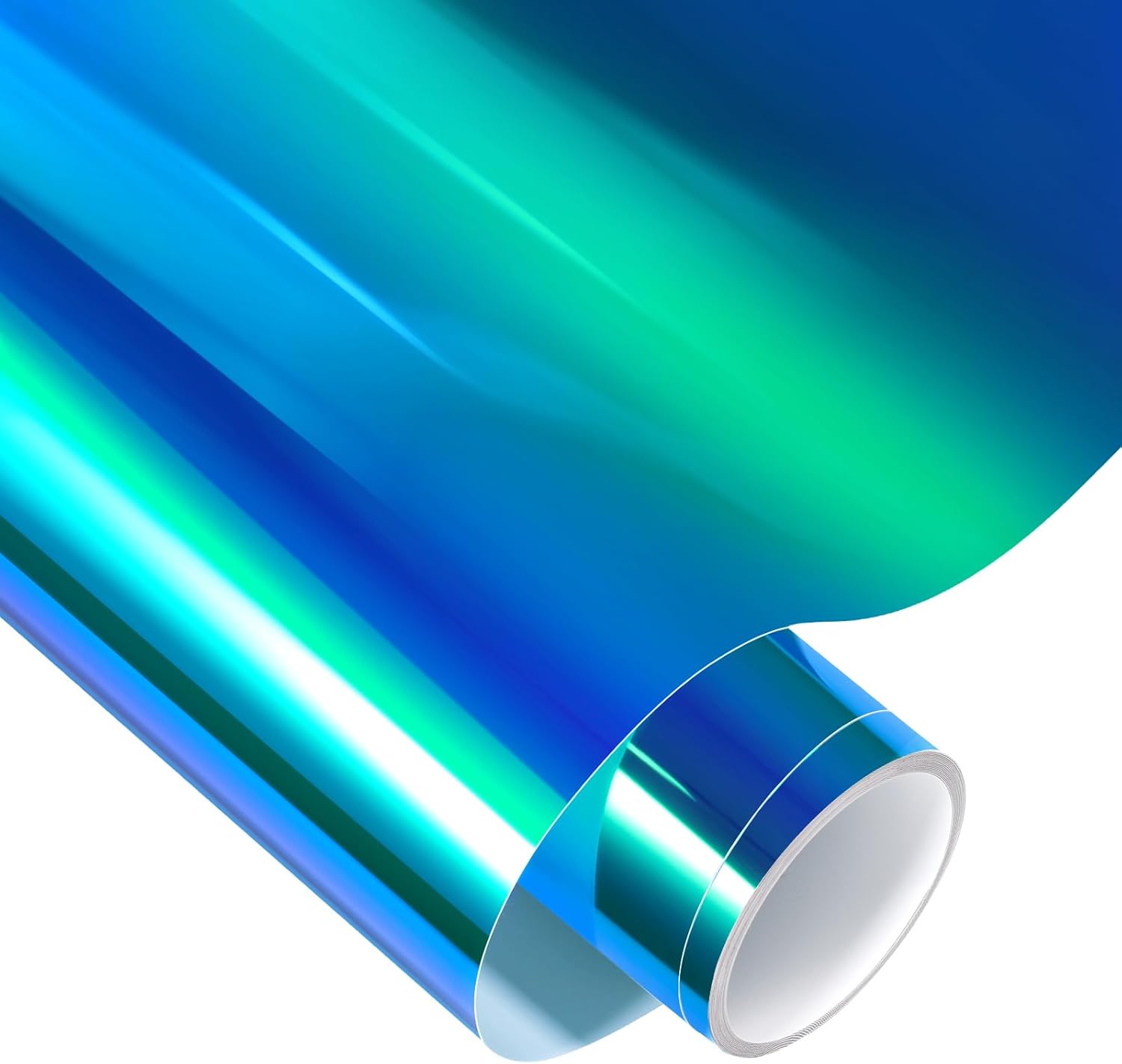 VINYL FROG Holographic Adhesive Vinyl Opal Lake Blue Craft Permanent Vinyl Roll 12"x60" for Cameo and Other Craft Designs for DIY Projects