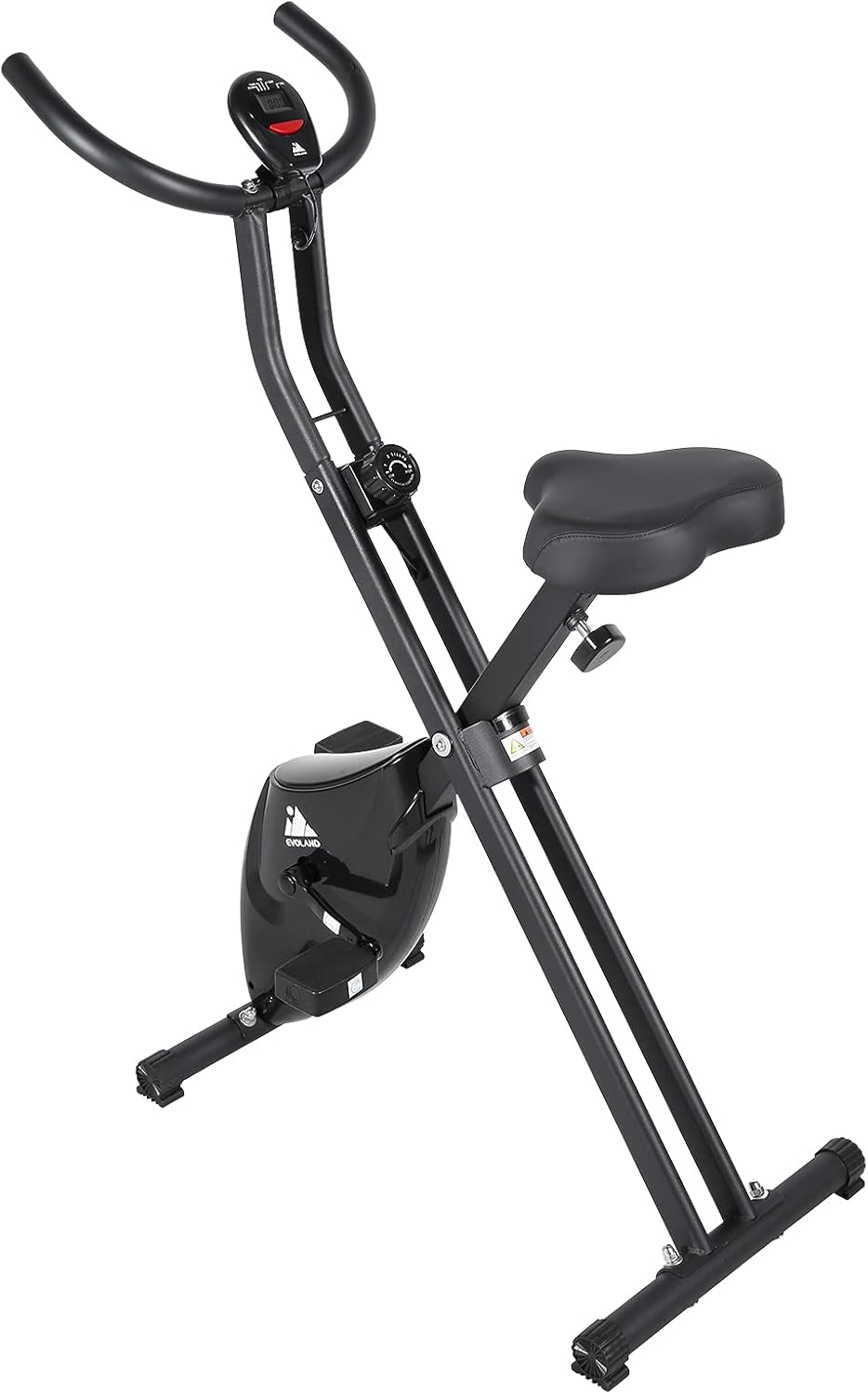 Himaly Folding Exercise Bike, Compact Stationary Cycling Bike with 8-Level Resistance, LCD Monitor, for Home Workouts, Suitable for Men, Women, and Seniors