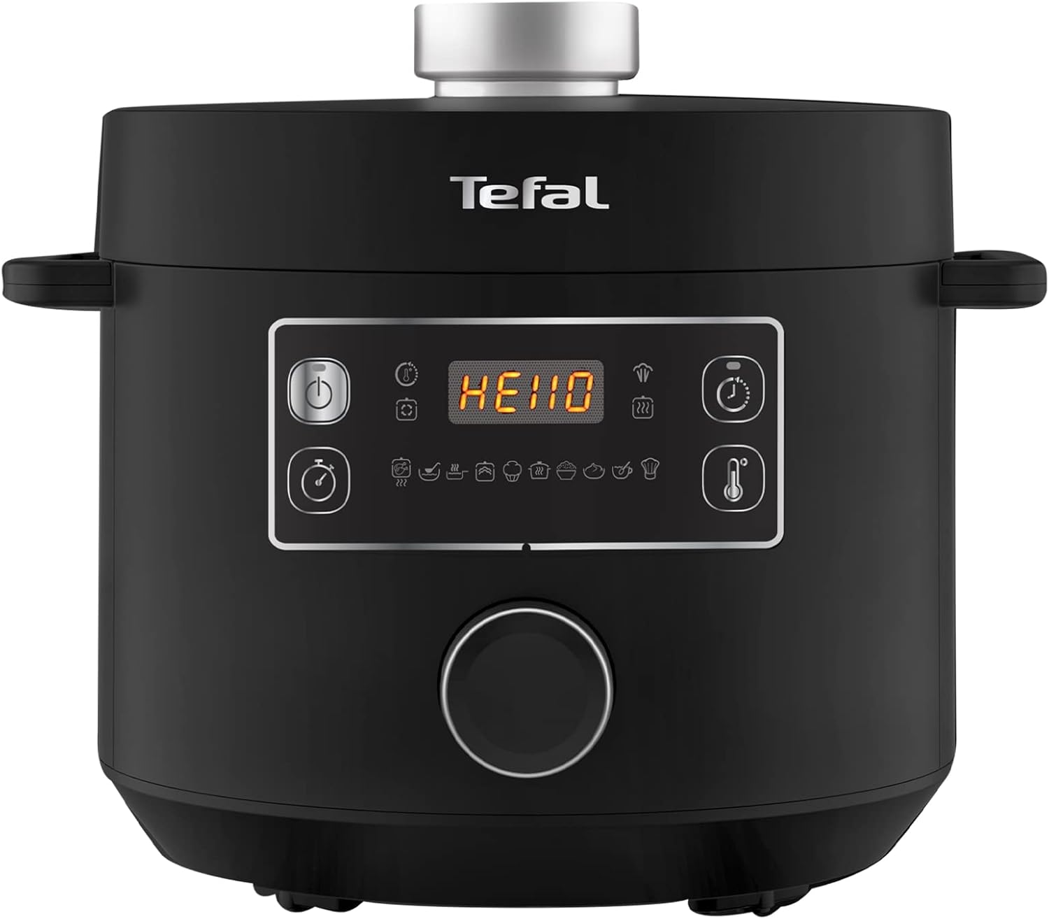 Tefal Turbo Cuisine Electric Pressure Cooker – 10-in-1 Multi-Cooker, 4.8L Capacity, 1000W Power, 10 Automatic Programs (Stew, Steam, Bake, Slow Cook, Rice Cooker & More), Black, CY754840