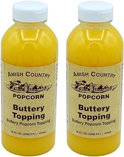 Amish Country Popcorn | Buttery Popcorn Topping - 2-16 oz Bottles | Old Fashioned, Non-GMO and Gluten Free (2-16 oz Bottles)