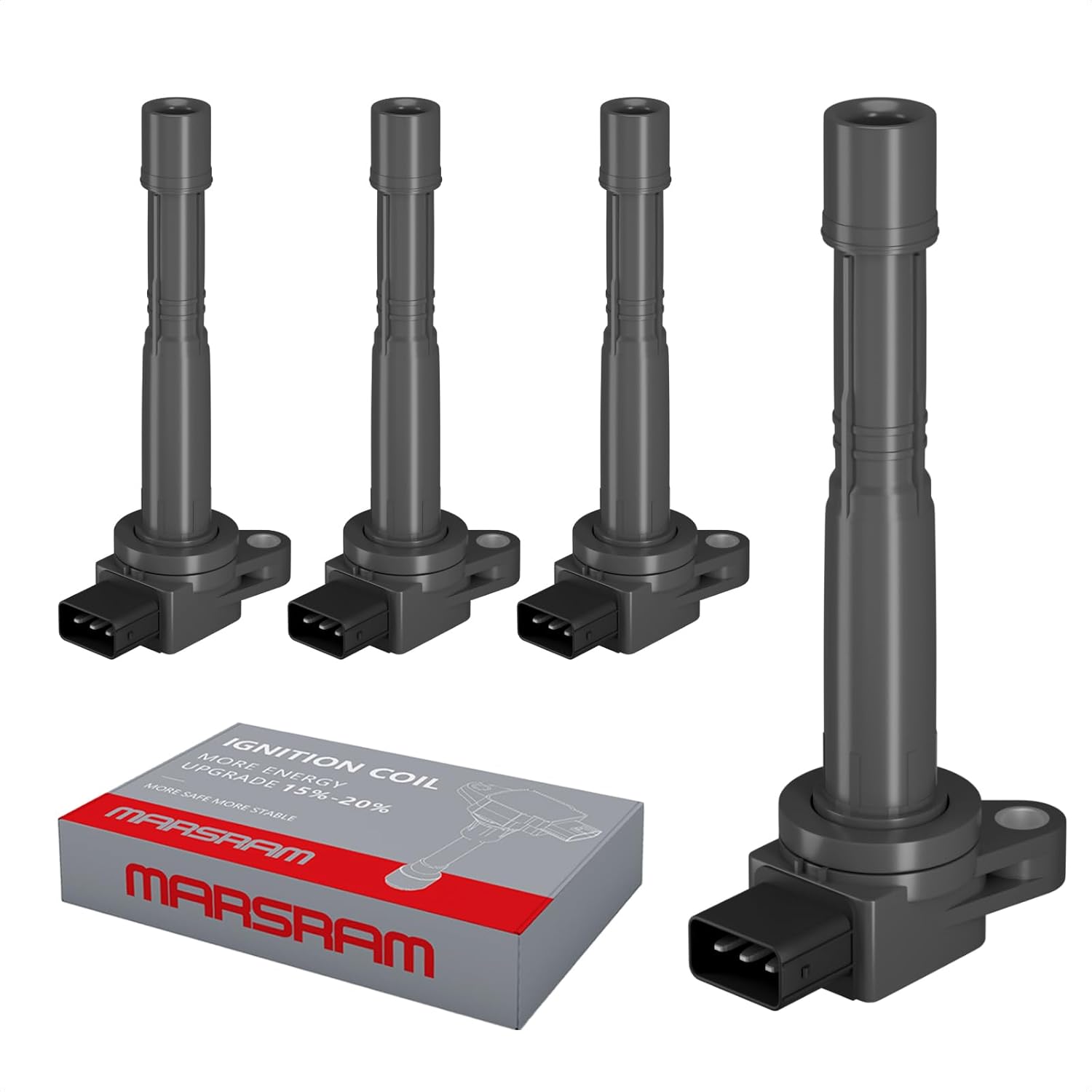 Marsram Ignition Coil Pack UF311 for Honda 2003 2004 2005 2006 2007 2008 2009 2010 2011 Accord CRV Civic Si Element S2000 for 2002-2006 Acura RSX 2.0L 2.2L 2.4L L4 ‎UF583 30520PNA007 30520RRA007 4PCS
