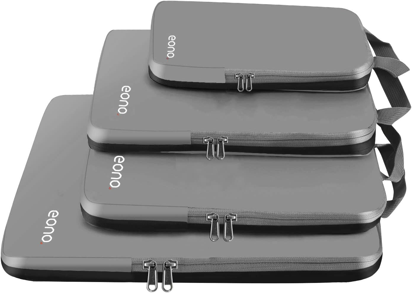 Eono 3/4/6 Piece Compressible Packing Cubes for Organising Your Travel Luggage Compression Packing Cube Packing Bags Set & Luggage Organiser for Backpack & Suitcase