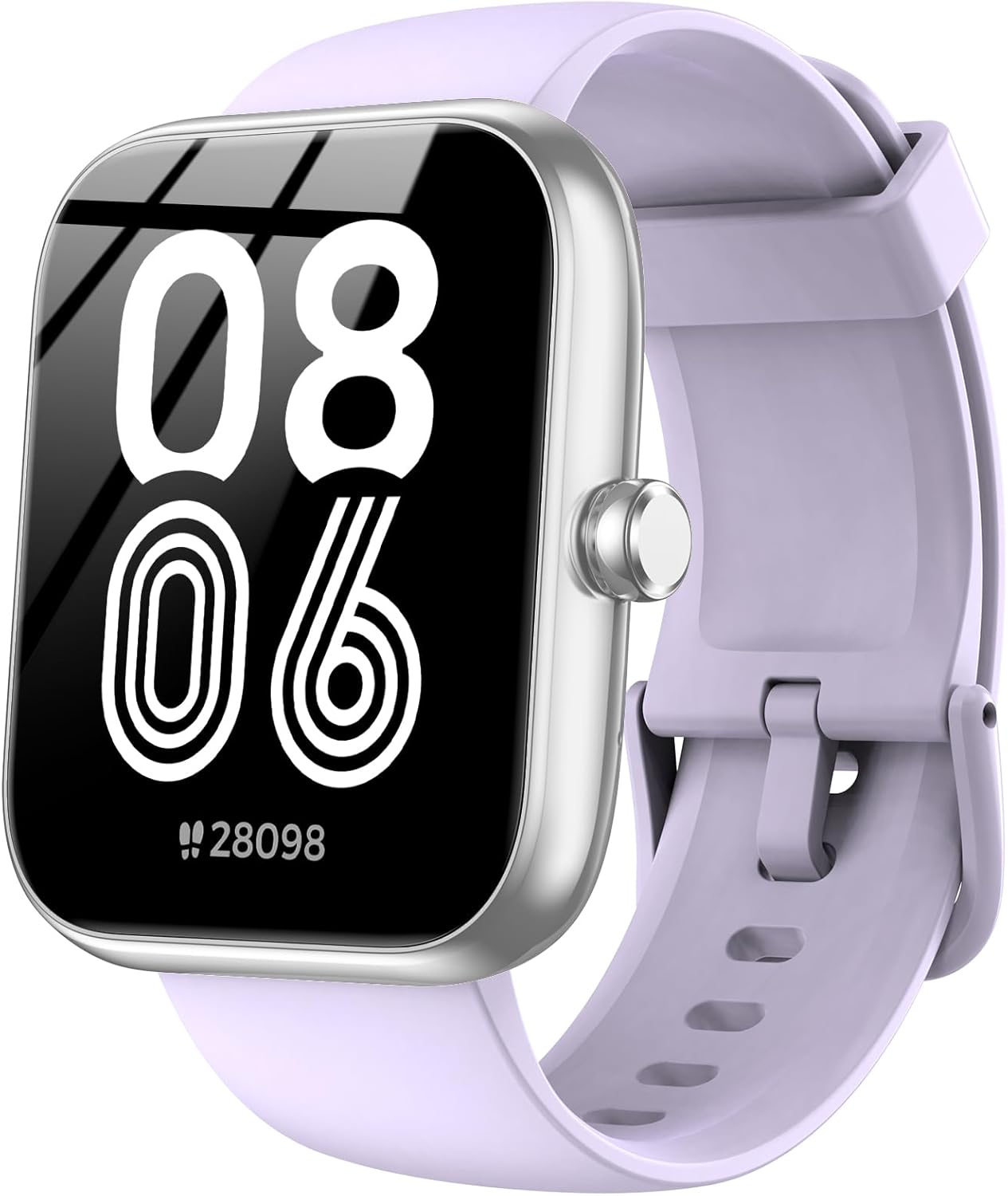 Smart Watch with Alexa Built-in, 1.83" HD Touchscreen, Bluetooth Calling Fitness Tracker, Health Monitor Heart Rate/Sleep Tracking, IP68 Waterproof, 120+ Sports Modes for Android iPhone (Purple)
