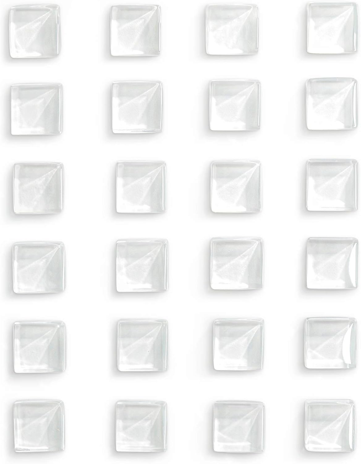 Mymazn Fridge Magnets Refrigerator Magnets for Fridge Cute Glass Magnets Decorative Kitchen Office (White)