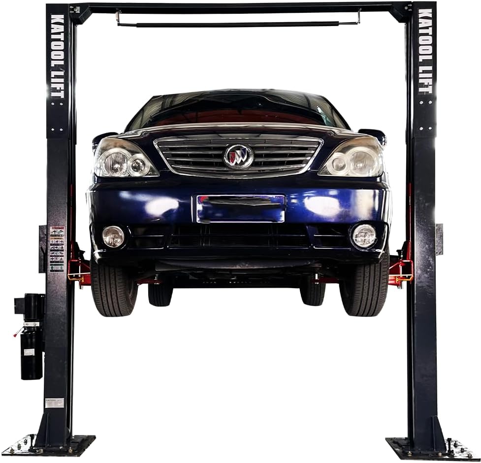KATOOL Single Point Lock Release 12000lbs Lifting Capacity 4.0HP 2/Two Post Lift Automotive Car Lift Clearfloor Car Lift for Home Garage and Shop, 220V