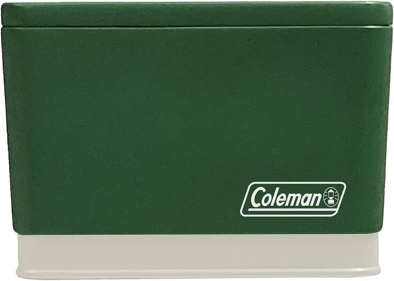 Coleman Citronella Candle 11oz – Outdoor Candle in Retro Cooler Tin – Long-Lasting Decorative Candle for Patio, Camping, Backyard, BBQ & Travel, Green