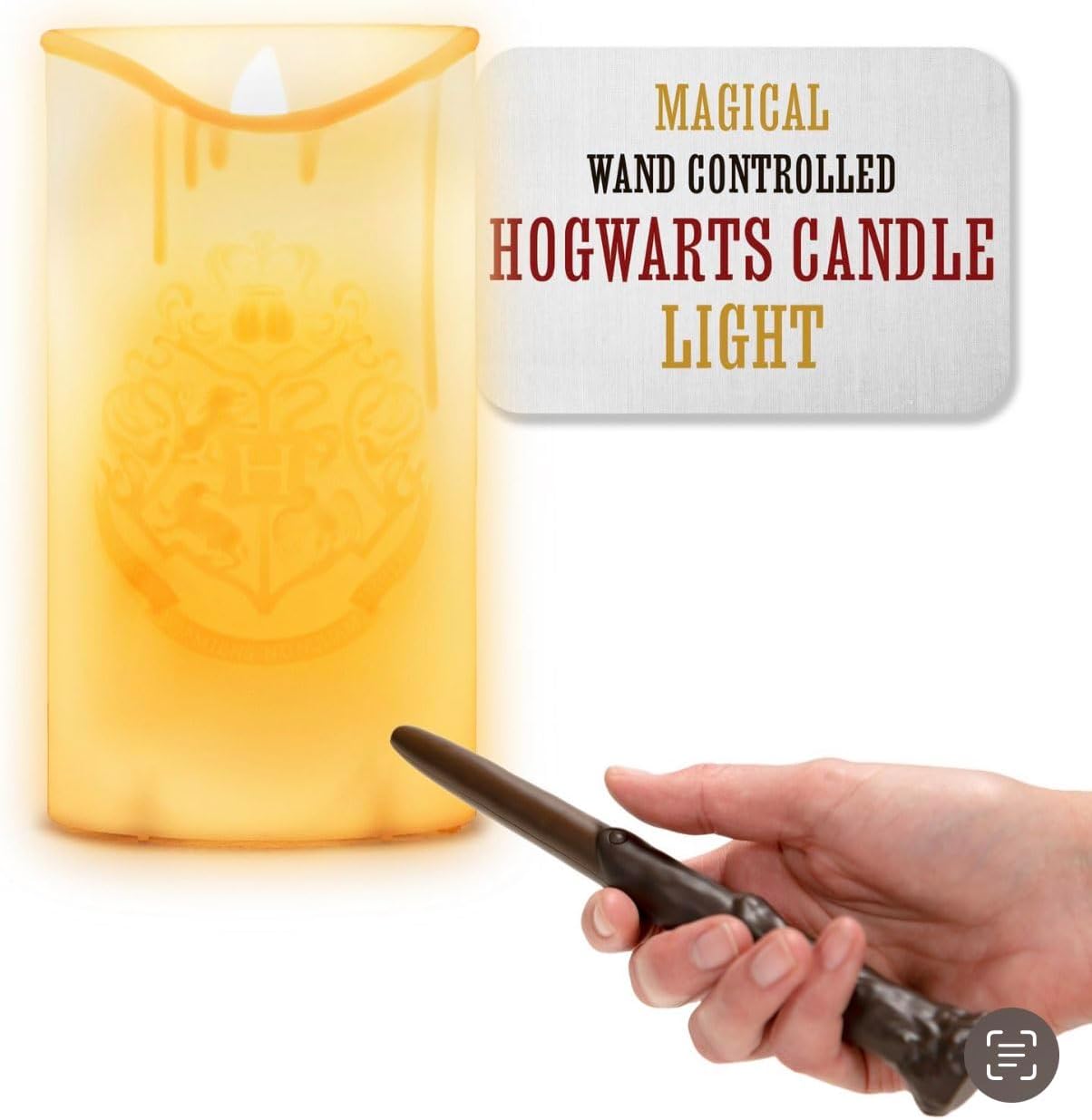 Harry Potter Hogwarts LED Candle with Wand Remote - Officially Licensed Wizarding World Merchandise, Great Hall Battery Powered Candlelight Decor for Themed Events | Paladone
