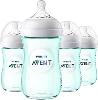 Philips Avent Natural Baby Bottle, Teal, 9oz, 4pk, SCF013/44
