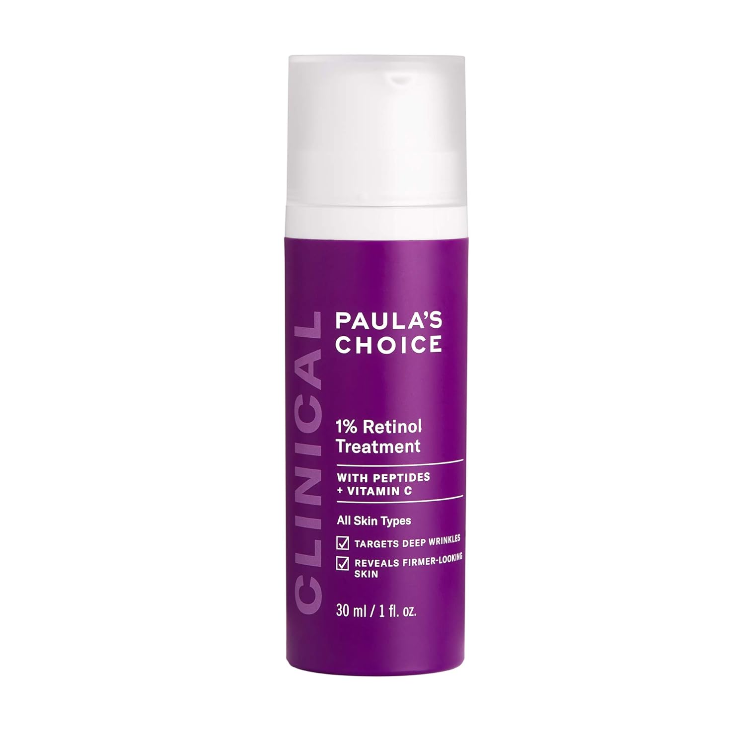 Paula's Choice CLINICAL 1% Retinol Treatment Cream with Peptides, Vitamin C & Licorice Extract, Anti-Aging & Wrinkles