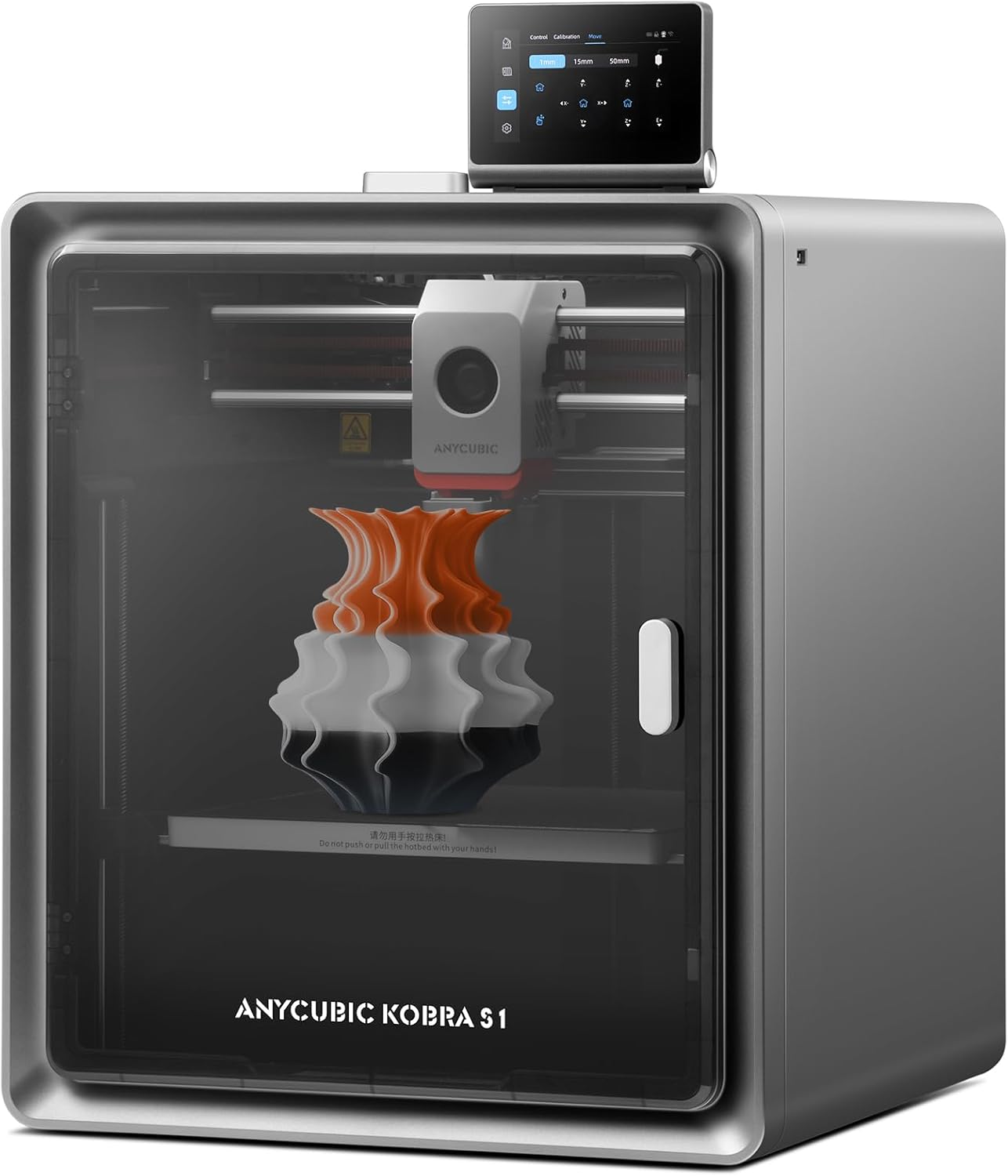 Anycubic Kobra S1 3D Printer with Enclosed CoreXY Structure,Multicolor Printing(4 to 8 Colors),Max 600mm/s High-Speed,Upgraded AI Enablement, Realize Smooth Printing, Print Size 250 * 250 * 250mm