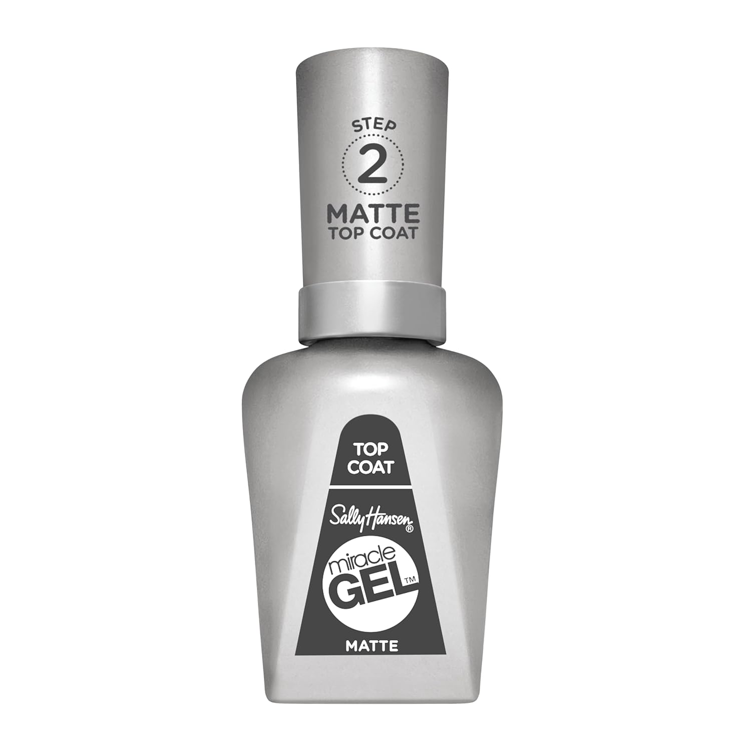 Sally Hansen Miracle Gel™, Matte Top Coat 102, Long Lasting, Gel-Like Formula, No UV Lamp Needed, Clear Nail Polish