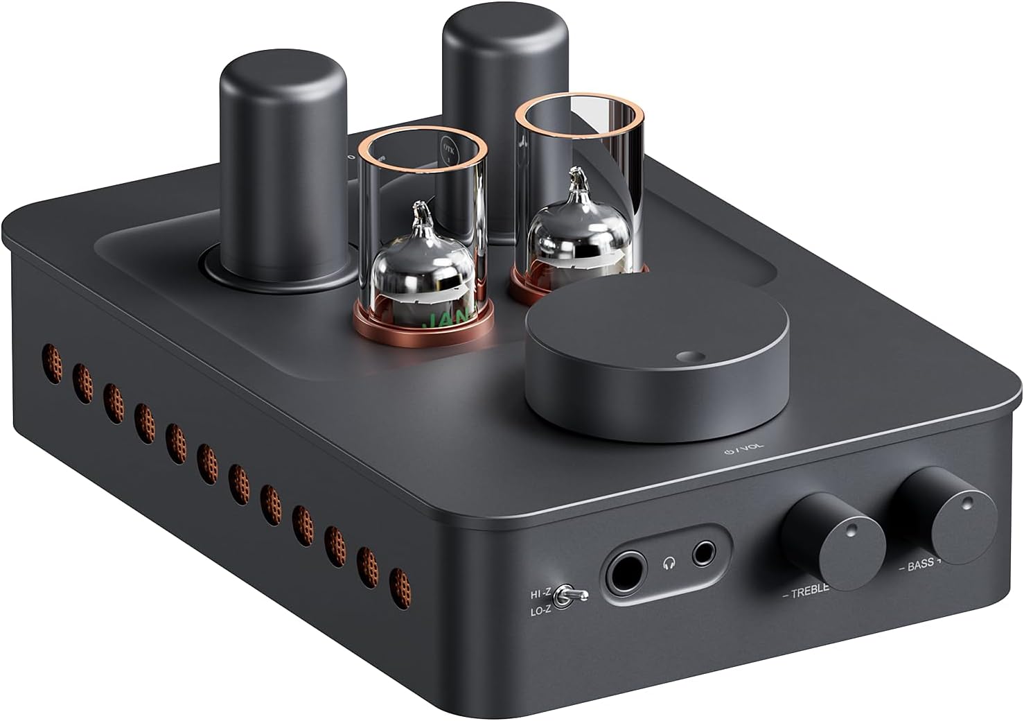 Fosi Audio GR70 Tube Headphone Amp Preamp, Authentic Tube-Amplification with Vacuum 5654W*2 & 6AC7*2, Mini HiFi Preamplifier for Home Audio, 3.5mm & 6.35mm Jacks Supporting 16-300 ohms Impedance