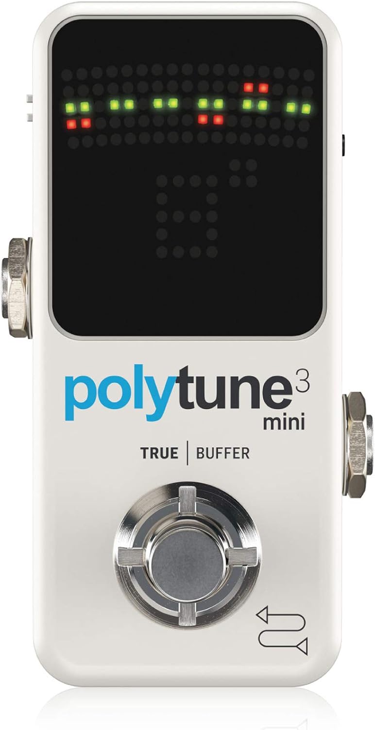 TC Electronic POLYTUNE 3 MINI Tiny Polyphonic Tuner with Multiple Tuning Modes and Built-In BONAFIDE BUFFER