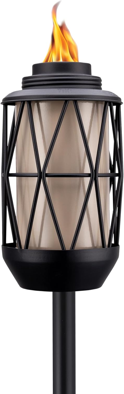 TIKI BiteFighter 64.25" Wire Metal Torch – Mosquito-Repellent Outdoor Decorative Lighting for Patio, Lawn, Backyard & Garden | Modern Bronze & Black | Includes Long-Lasting Wick & Snuffer